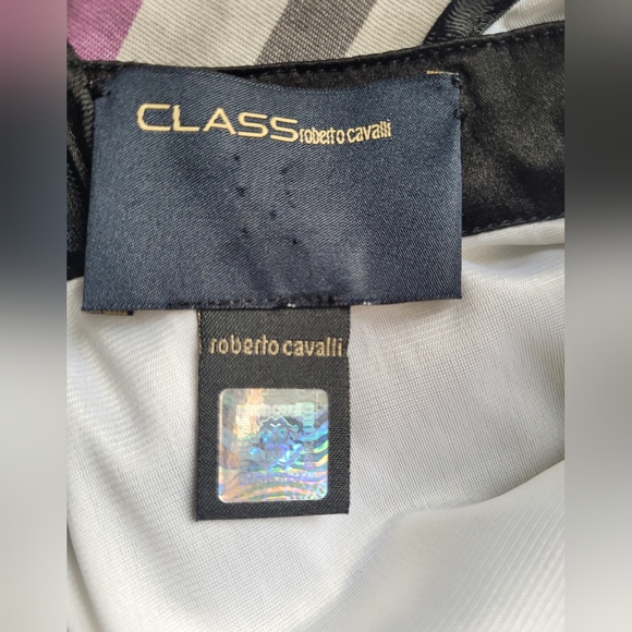 Class Roberto Cavalli Watercolor Silk Dress, VGUC, Size 8 - Picture 12 of 15